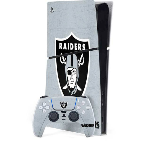 NFL Las Vegas Raiders - Alternate Distressed PS5 Slim Digital Edition Bundle Skin